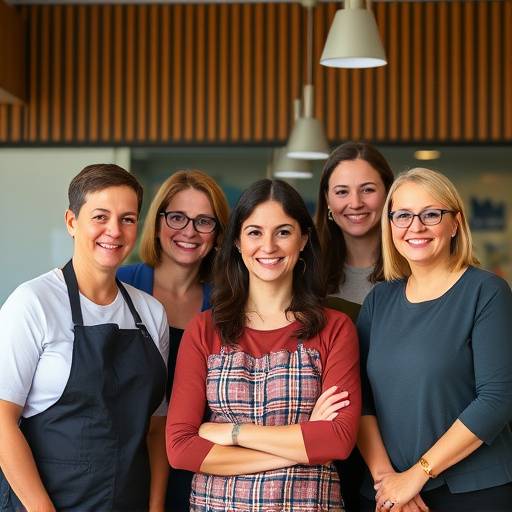 Een foto van het trotse team van docenten van De Podium Sterren, glimlachend en vol passie.