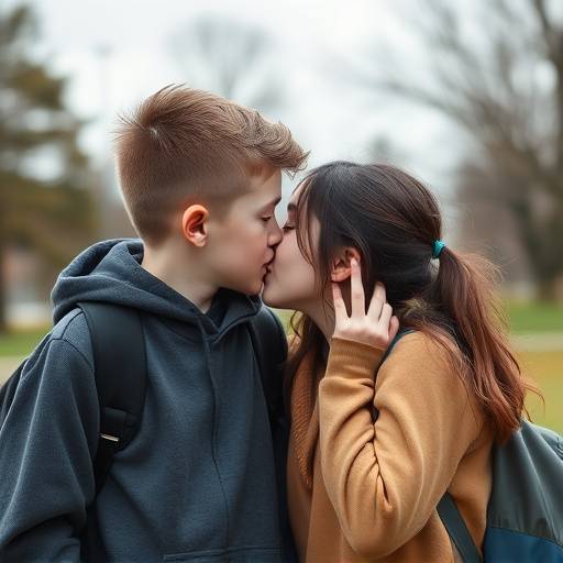 Twee studenten fluisteren geheimen tegen elkaar tijdens een toneelstuk